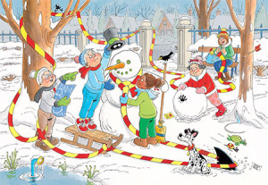Jumbo-Puzzle 150 Teile: Jan van Haasteren|Junior: Der Schneemann