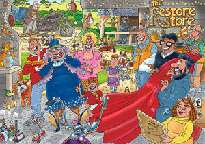 Jumbo-Puzzle 1000 Teile: Wasgij|Original 41: Der Restore-Store