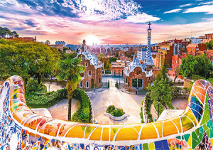Trefl Puzzle-Puzzle 1000 Teile: Sonnenuntergangstimmung in Barcelona
