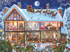 Ravensburger-Puzzle 100 Teile: Weihnachten zu Hause