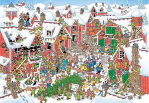 Jumbo-Puzzle 5000 Teile: Jan van Haasteren|Das Dorf des Weihnachtsmanns (5000)