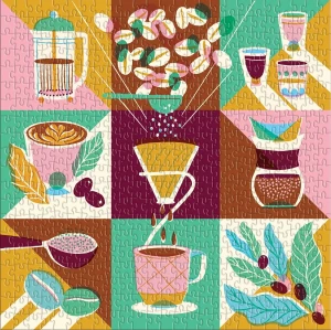 Galison/Mudpuppy-Puzzle 500 Teile: Kaffeeology