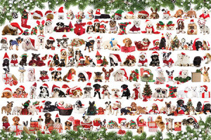 Weihnachtliche Hunde