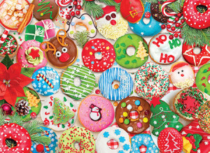 Eurographics-Puzzle 1000 Teile: Weihnachtliche Donuts