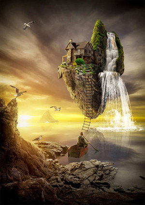 Enjoy Puzzle-Puzzle 1000 Teile: Schwebende magische Insel