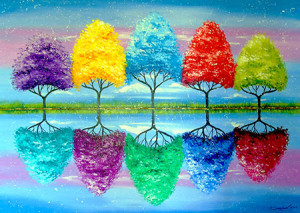 Enjoy Puzzle-Puzzle 1000 Teile: Jeder Baum hat seine eigene bunte Geschichte