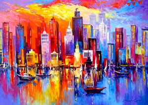 Enjoy Puzzle-Puzzle 1000 Teile: Es wird Nacht über New York