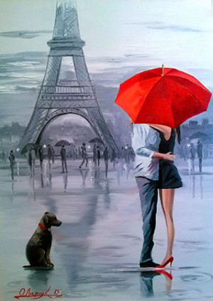 Enjoy Puzzle-Puzzle 1000 Teile: Romantik am Eiffelturm