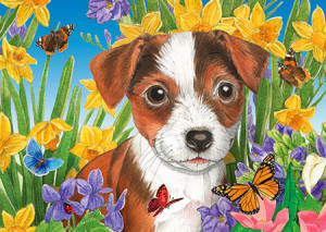 Enjoy Puzzle-Puzzle 1000 Teile: Niedlicher Welpe im Gras