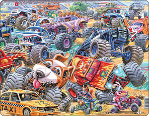 Larsen-Puzzle 35 Teile: Monster Trucks
