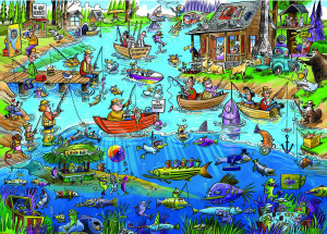 Cobble Hill-Puzzle 1000 Teile: Beim Angelausflug