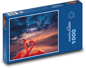 MC Print-Puzzle 1000 Teile: Zärtliche Flamingos