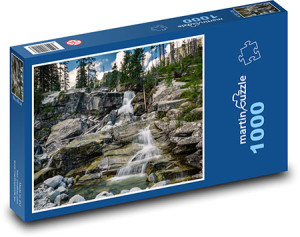 MC Print-Puzzle 1000 Teile: Kleiner Wasserfall am Bach