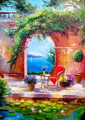 Enjoy Puzzle-Puzzle 1000 Teile: Meerblick durch den Türbogen