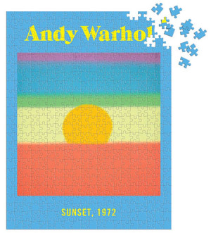 Galison/Mudpuppy-Puzzle 500 Teile: Sonnenuntergang, Warhol