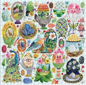 Galison/Mudpuppy-Puzzle 500 Teile: Farbenfrohe Eier