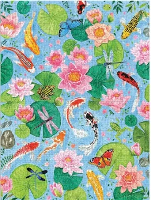 Am Koi-Karpfen Teich