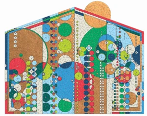 Galison/Mudpuppy-Puzzle 750 Teile: Midway Mural, Wright