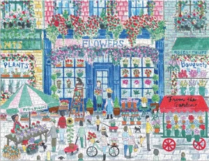 Galison/Mudpuppy-Puzzle 2000 Teile: Florierender Wochenmarkt, Storrings