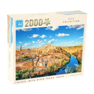 Europrice-Puzzle 2000 Teile: Stadt Toledo am Fluss Tajo