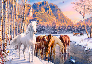 Castorland-Puzzle 500 Teile: Pferde im Winter