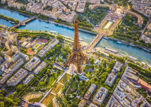CherryPazzi-Puzzle 1000 Teile: Blick auf den Pariser Eiffelturm