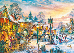 Entspannter Winternachmittag im Dorf