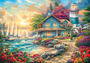 CherryPazzi-Puzzle 2000 Teile: Sonnenuntergang am Meer