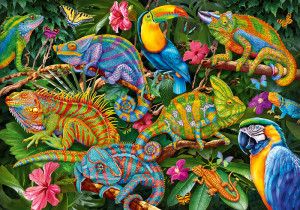 CherryPazzi-Puzzle 2000 Teile: Bunte Chamäleons