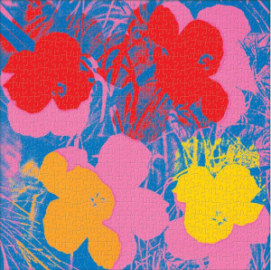 Galison/Mudpuppy-Puzzle 500 Teile: Andy Warhol - Bunte Blumen