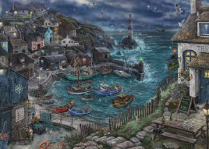 Ravensburger-Puzzle 759 Teile: Exit Puzzle - Das Fischerdorf