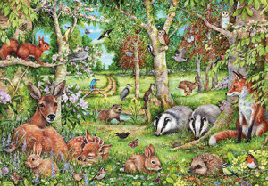 Otter House-Puzzle 500 Teile: Abenteuer im Wald