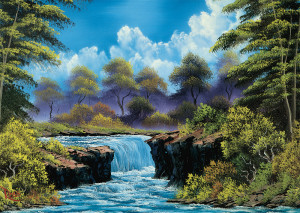 Schmidt-Spiele-Puzzle 1000 Teile: Wasserfall auf der Lichtung