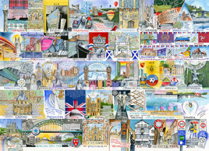 Gibsons-Puzzle 1000 Teile: Helle Lichter von großen Städten