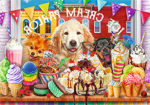Trefl Puzzle-Puzzle 1000 Teile: Hunde vor dem Eisgeschäft