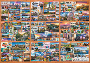 Trefl Puzzle-Puzzle 13500 Teile: Reise quer durch den Globus