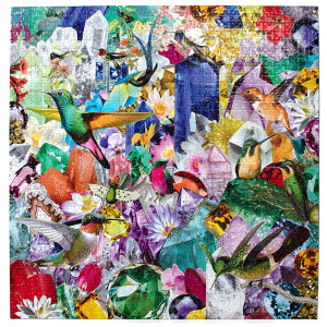 eeBoo-Puzzle 1000 Teile: Kolibris und Edelsteine