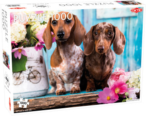 Tactic-Puzzle 1000 Teile: Süßes Dackelpärchen