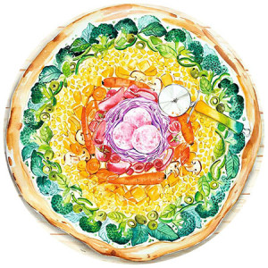 Ravensburger-Puzzle 500 Teile: Circle of Colors: Pizza