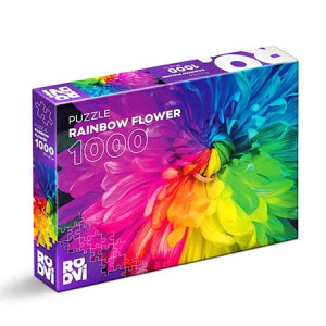 Roovi-Puzzle 1000 Teile: Farbenfrohe Blüte