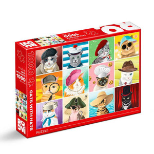 Katzen mit Kopfschmuck Collage