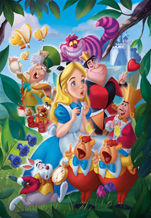 Clementoni-Puzzle 1000 Teile: Alice im Wunderland|Charaktere aus dem Comic