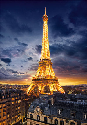 Clementoni-Puzzle 1000 Teile: Beleuchteter Eiffelturm