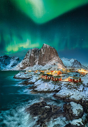 Polarlichter über den Lofoten Islands
