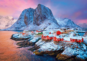 Clementoni-Puzzle 500 Teile: Hamnoy Village, Norwegen