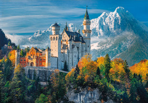 Clementoni-Puzzle 500 Teile: Verzaubertes Schloß Neuschwanstein