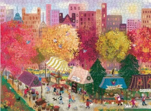 Galison/Mudpuppy-Puzzle 1000 Teile: Der Herbst auf dem Stadtmarkt