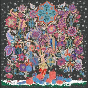 Galison/Mudpuppy-Puzzle 500 Teile: Weihnachtsbaum des Lebens
