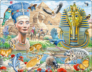 Larsen-Puzzle 85 Teile: Die Sphinx und Pyramiden
