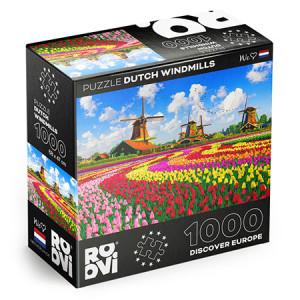 Roovi-Puzzle 1000 Teile: Holländische Windmühlen